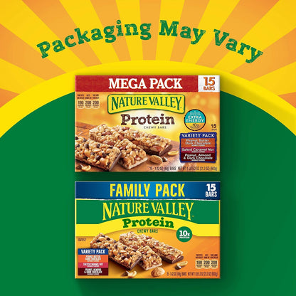 Nature Valley Protein Granola Bars, Snack Variety Pack, Chewy Bars, 15 ct, 21.3 OZ