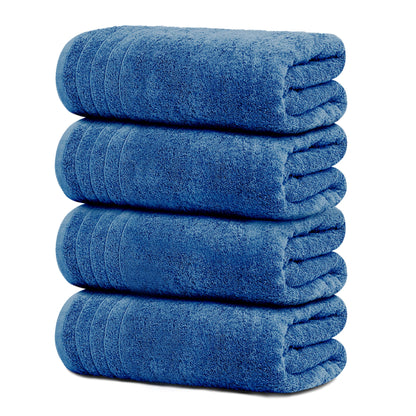 Tens Towels Large Bath Towels, 100% Cotton, 30 x 60 Inches Extra Large Bath Towels, Lighter Weight, Quicker to Dry, Super Absorbent, Perfect Bathroom Towels (Pack of 4)