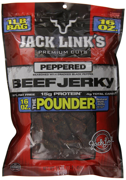 Jack Link's Beef Jerky 5 Count Multipack, Original, 5, 0.625 oz. Bags - Flavorful Meat Snack for Lunches, Ready to Eat - 7g of Protein, Made with 100% Beef - No Added MSG** or Nitrates/Nitrites