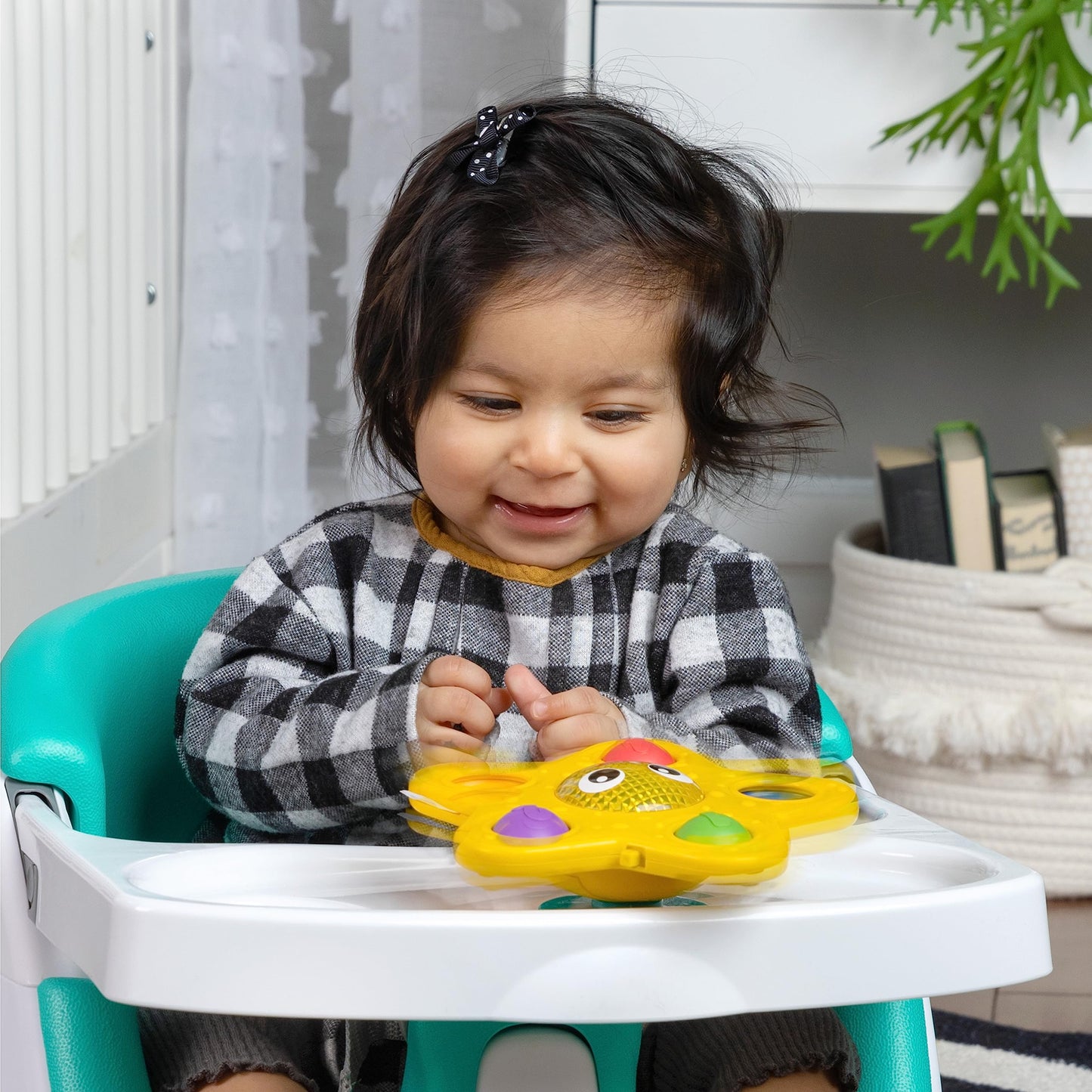 Baby Einstein Sticky Spinner BPA-free High Chair Activity Toy, Ages 3 Months+