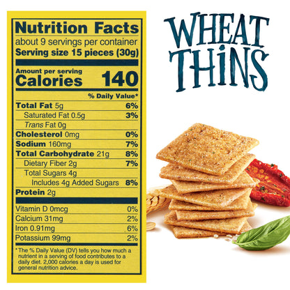 Wheat Thins Original Whole Grain Wheat Crackers, Party Size, 20 oz Box