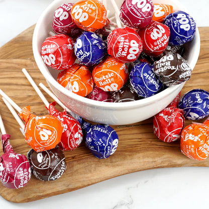 Tootsie Roll Pops with Chocolate Tootsie Roll Center, 1lb Bulk Bag (Approx 22 Count), Original Assorted Fruit Flavors, The Hampton Popcorn & Candy Company