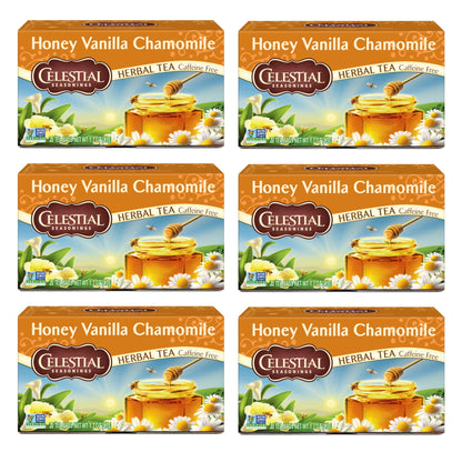 Celestial Seasonings Country Peach Passion Herbal Tea, Caffeine Free, 20 Tea Bags Box, (Pack of 6)