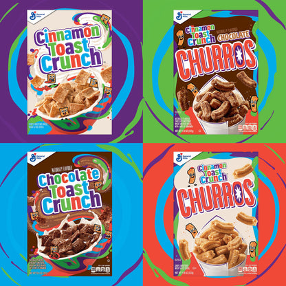 Cinnamon Toast Crunch Breakfast Cereal, Crispy Cinnamon Cereal, Mega Size, 29.1 oz Cereal Box