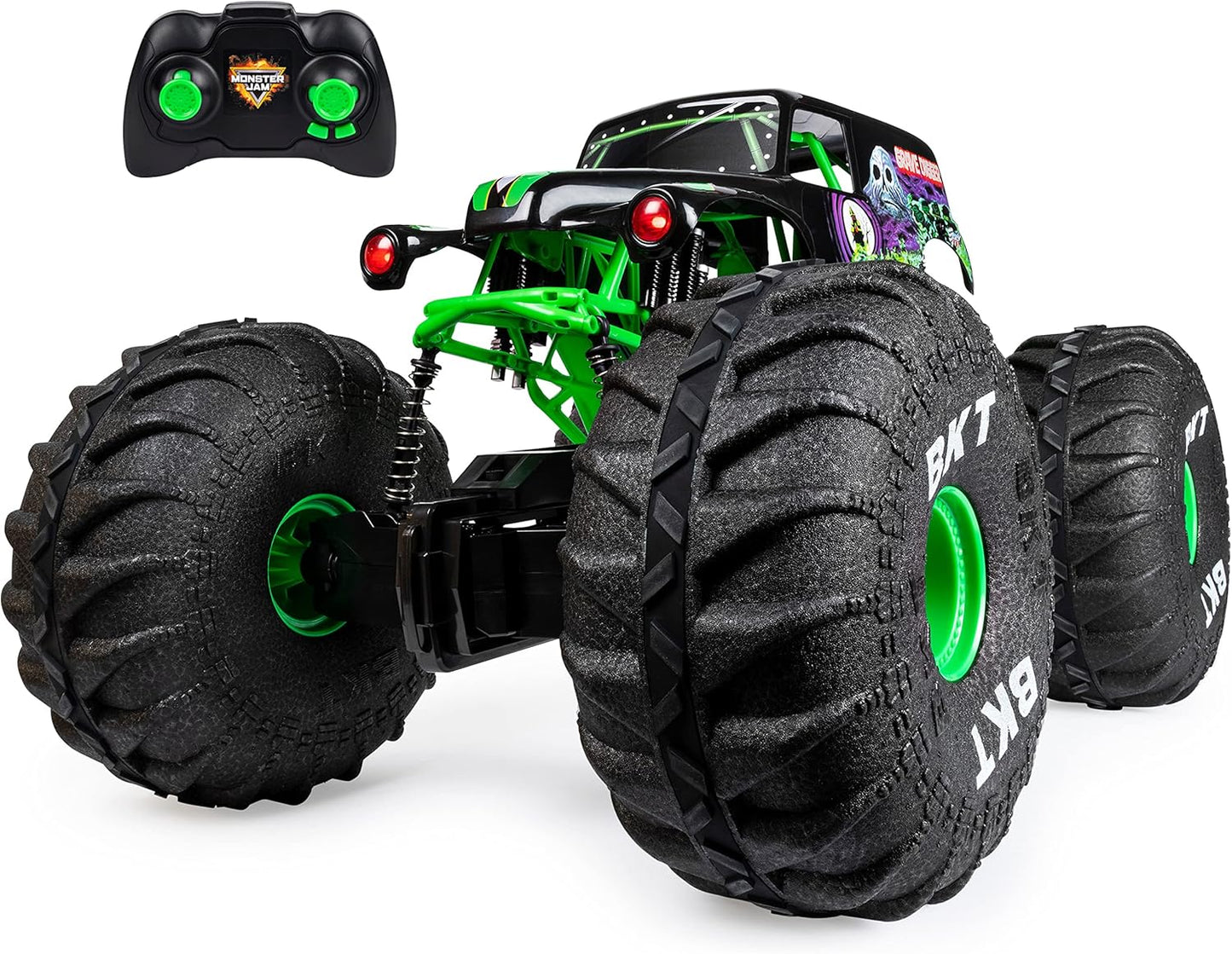 Monster Jam, Official Mega Grave Digger All-Terrain Remote Control Monster Truck with Lights, 1:6 Scale, Kids Toys for Boys and Girls Ages 4-6+