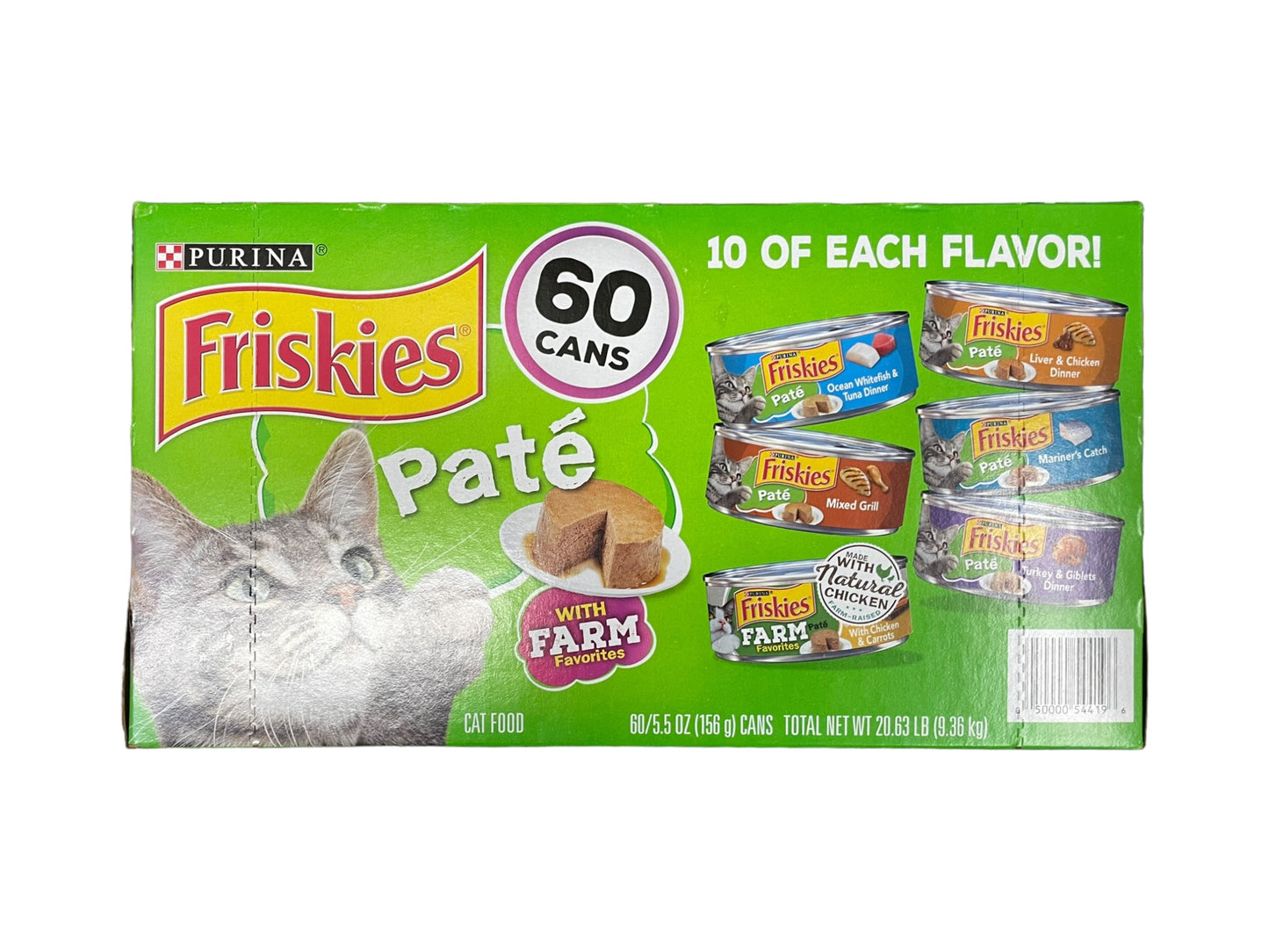 Purina Friskies Pate Cat Food, 60 Cans