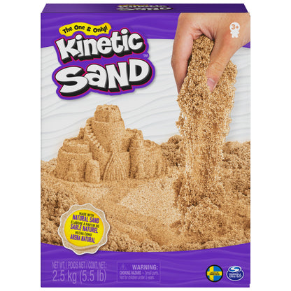 Kinetic Sand, 11lb (5kg) Natural Brown Bulk Play Sand for Arts and Crafts, Sandbox, Moldable Sensory Toys for Kids Ages 3+