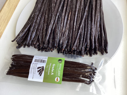 50 Organic Grade A Madagascar Vanilla Beans. Certified USDA Organic for Extract and all things Vanilla by FITNCLEAN VANILLA. ~5" Bulk Fresh Bourbon NON-GMO Pods.