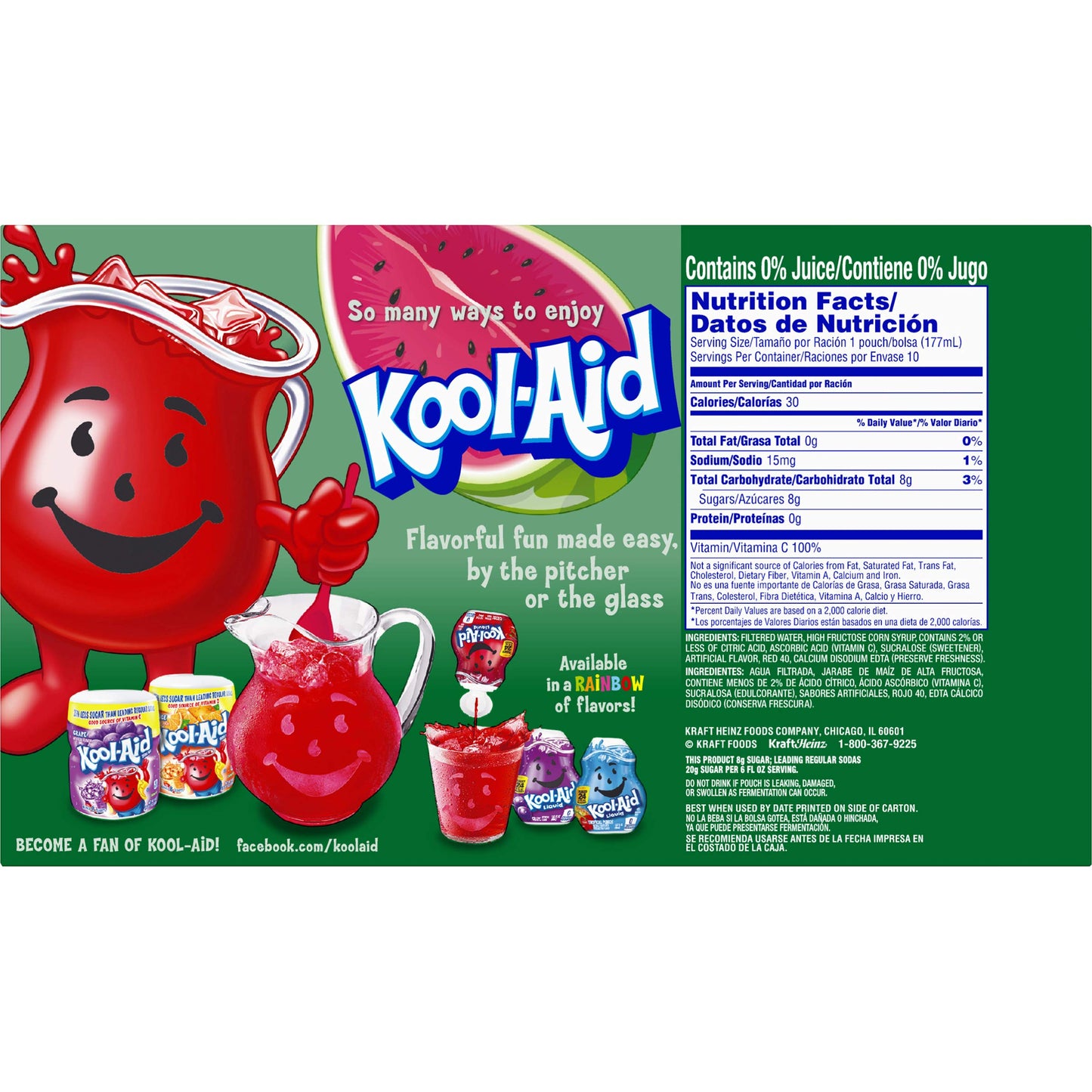 Kool-Aid Jammers Blue Raspberry Flavored Kids 0% Juice Drink (10 ct Box, 6 fl oz Pouches)