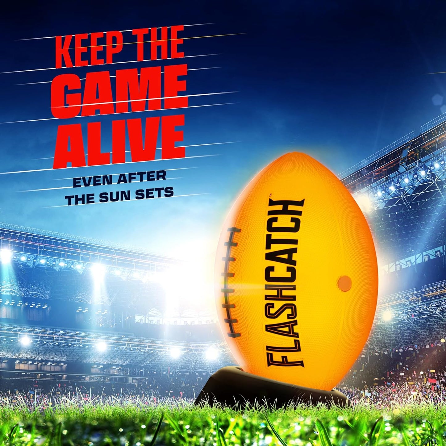 Light Up Football - Glow in the Dark Ball - NO 6 - Outdoor Sports Birthday Gifts for Boys 8-15+ Year Old - Kids Teenage Youth Easter Gift Ideas Activity - Boy Toys Stuff Ages 8 9 10 11 12 13 14 15