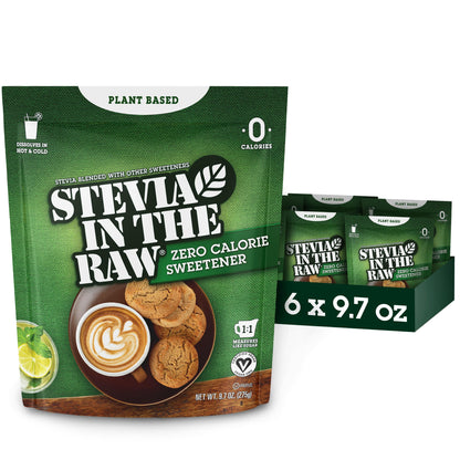 Stevia In The Raw Bakers Bag, Plant Based Zero Calorie Sweetener, No Added Flavors or erythritol, Sugar-free Sugar Substitute for Baking, Suitable For Diabetics, Vegan, Gluten-Free, 9.7Oz Bag (Pack of 1)