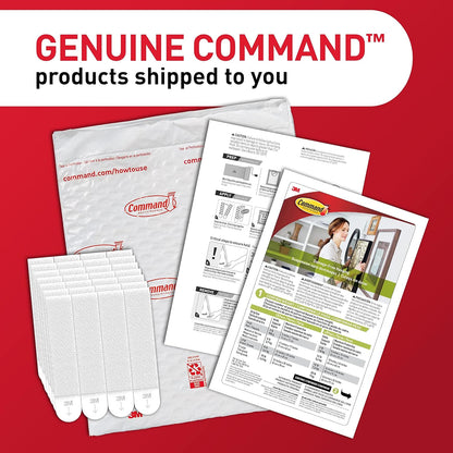 Command Large Picture Hanging Strips, White, Holds up to 16 lbs, 14-Pairs, Easy to Open Packaging