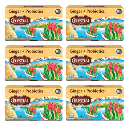 Celestial Seasonings Country Peach Passion Herbal Tea, Caffeine Free, 20 Tea Bags Box, (Pack of 6)