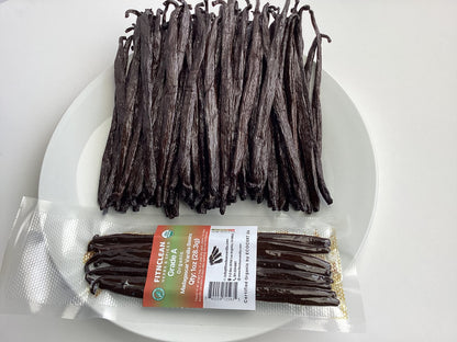 50 Organic Grade A Madagascar Vanilla Beans. Certified USDA Organic for Extract and all things Vanilla by FITNCLEAN VANILLA. ~5" Bulk Fresh Bourbon NON-GMO Pods.