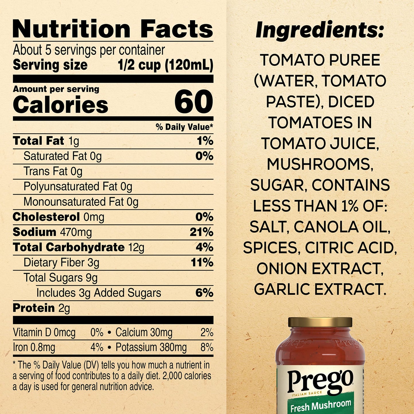 Prego Chunky Tomato with Garlic and Onion Pasta Sauce, 24 Oz Jar