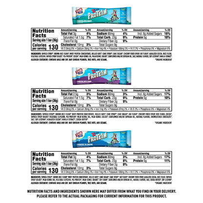 Zbar Protein - Cookies 'n Creme - Crispy Whole Grain Snack Bars - Made with Organic Oats - Non-GMO - 5g Protein - 1.27 oz. (15 Pack)