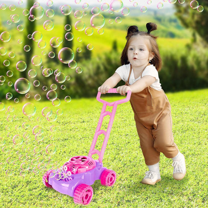 ArtCreativity Bubble Lawn Mower for Toddlers 1-3, Kids Bubble Blower Machine, Outdoor Push Gardening Summer Toys for Kids Age 1 2 3 4 5, Christmas Xmas Birthday Gifts Toys for Preschool Baby Girls