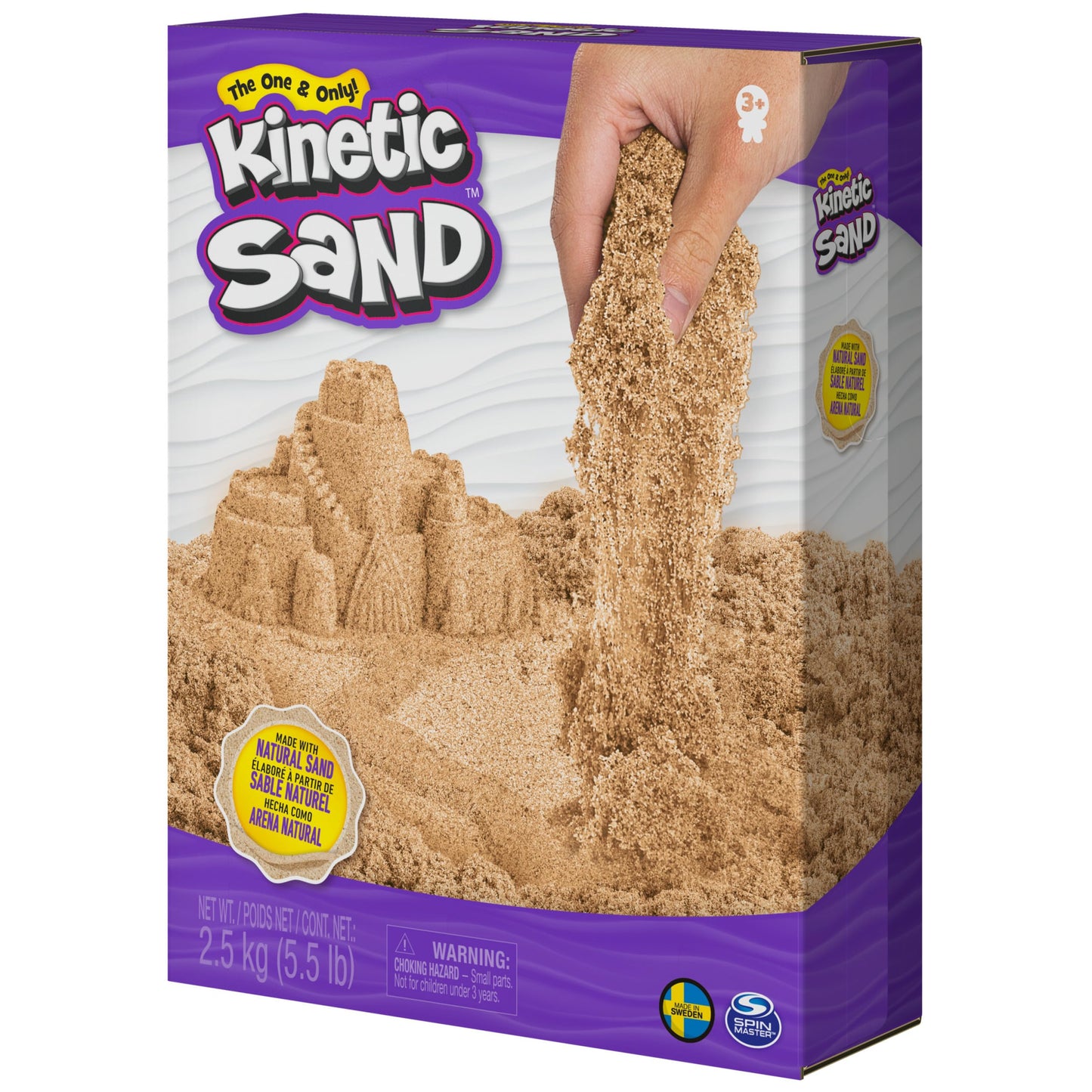 Kinetic Sand, 11lb (5kg) Natural Brown Bulk Play Sand for Arts and Crafts, Sandbox, Moldable Sensory Toys for Kids Ages 3+