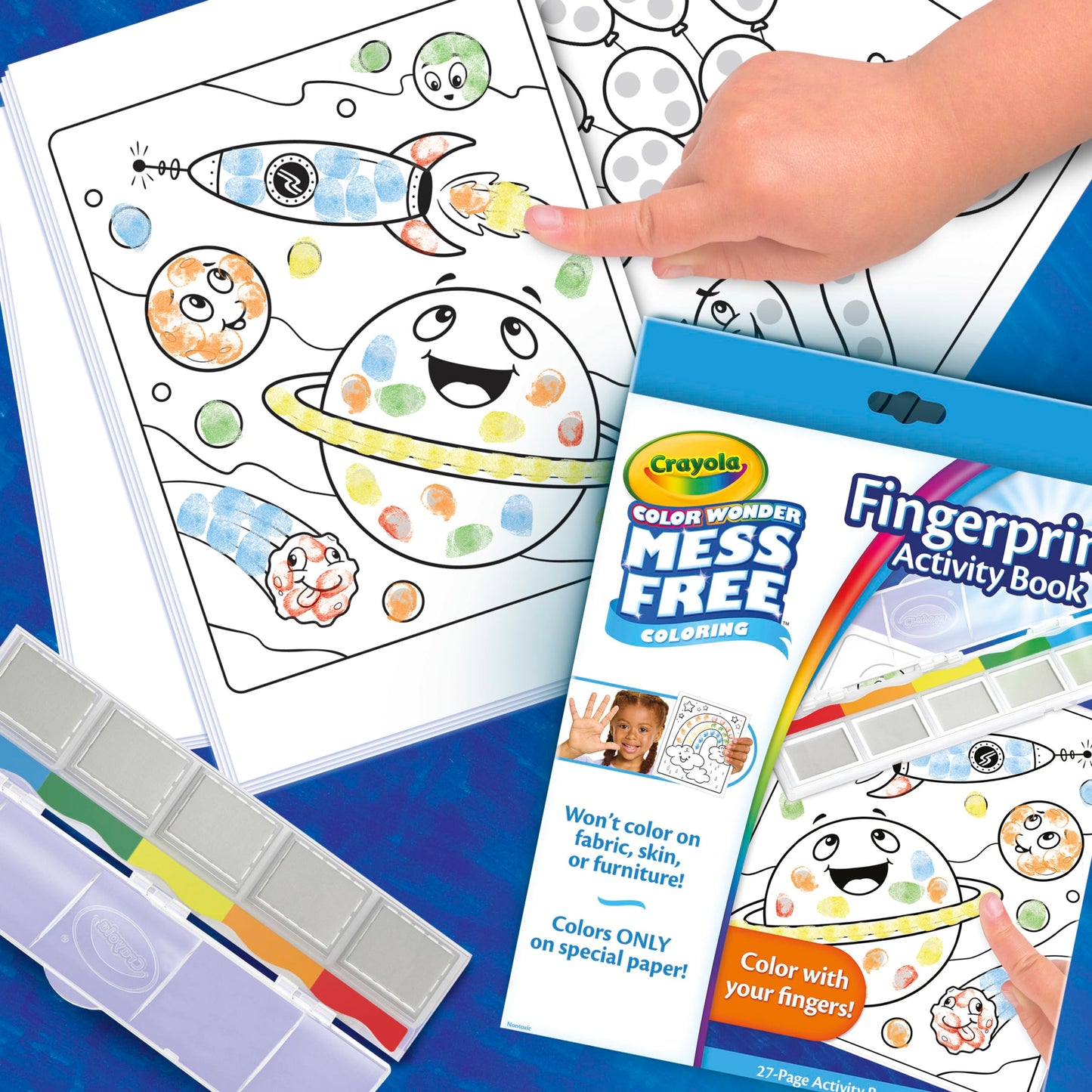 Crayola Color Wonder Mess Free Fingerprint Ink Painting Activity Set, Finger Painting Alternative, Toddler Coloring, Gift, 3+