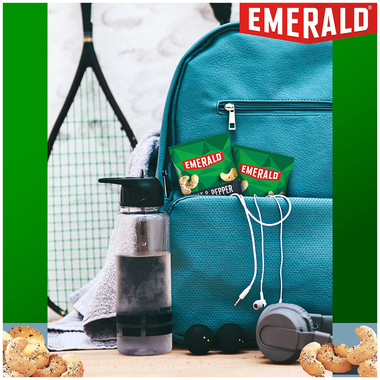 Emerald Nuts Mixed Nuts Variety Pack 18ct (1-Pack) , 100-Calorie Individual Packs , Features Dry Roasted Almonds, Natural Almonds & Walnuts, and Roasted & Salted Cashews