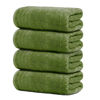 Tens Towels Large Bath Towels, 100% Cotton, 30 x 60 Inches Extra Large Bath Towels, Lighter Weight, Quicker to Dry, Super Absorbent, Perfect Bathroom Towels (Pack of 4)