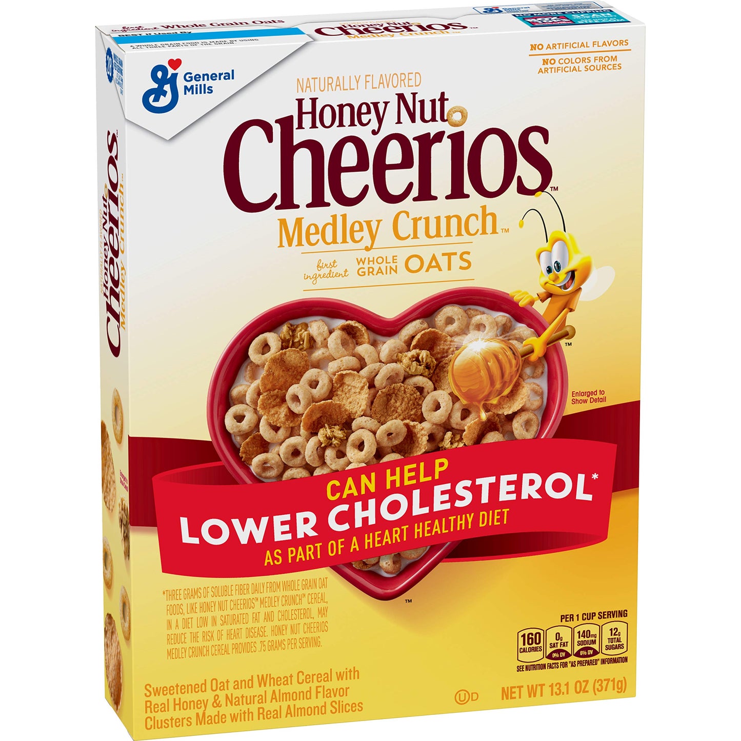 Honey Nut Cheerios Heart Healthy Cereal Cup, 1.8 OZ Single Serve Cereal Cup (Pack of 12)