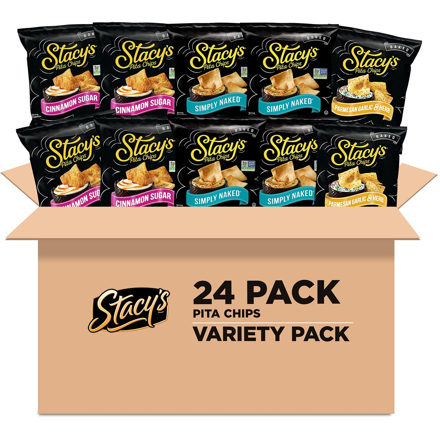 Stacy's Pita Chips, Simply Naked, 1.5 Ounce (Pack of 24)