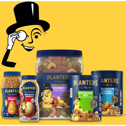 PLANTERS Roasted Unsalted Mixed Nuts, 10.3 oz Canister