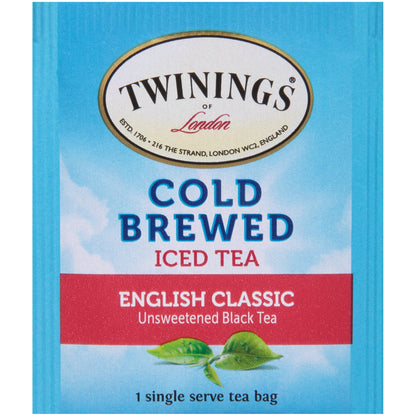 Twinings English Breakfast Black Tea, 100 Individually Wrapped Tea Bags, Smooth, Flavourful, Robust, Caffeinated, Enjoy Hot or Iced