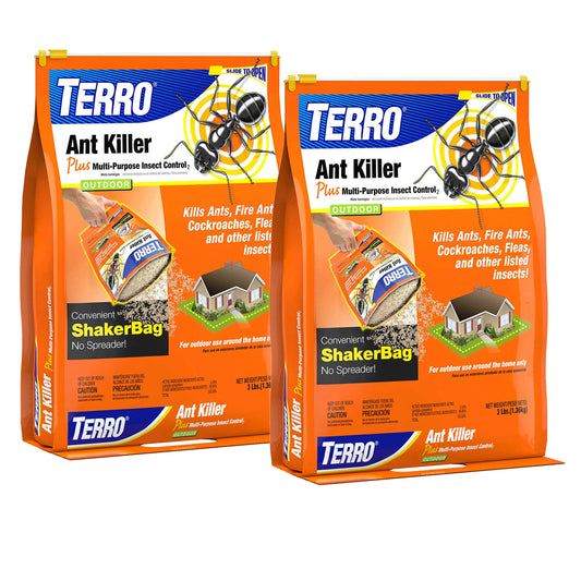 TERRO T901-6 Ant Killer Plus Multi-Purpose Insect Control for Outdoors - Kills Fire Ants, Fleas, Cockroaches, and Other Crawling Insects - 3lb