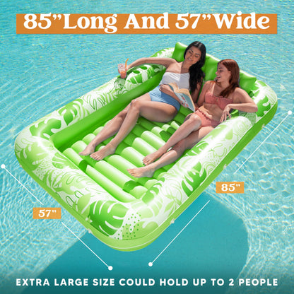 Sloosh Inflatable Tanning Pool Lounger Float for Adults, 70" x 46" Large Suntan Tub Pool Floats Sun Tan Tub Ice Bath Tub Tanning Bed Blow up Pool Raft Lounge Floatie, L-Blue