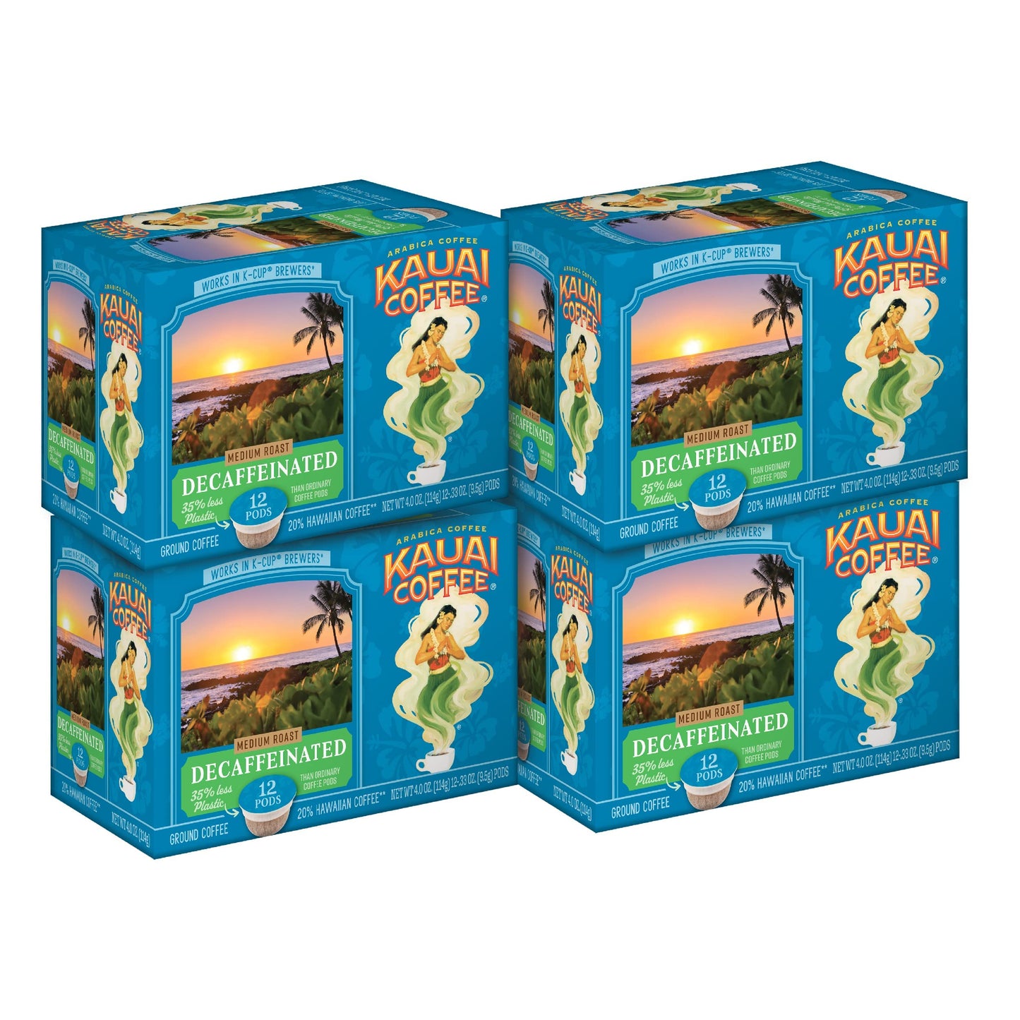 Kauai Coffee Na Pali Coast Dark Roast - Compatible with Keurig Pods K-Cup Brewers (1 Pack of 24 Single-Serve Cups)