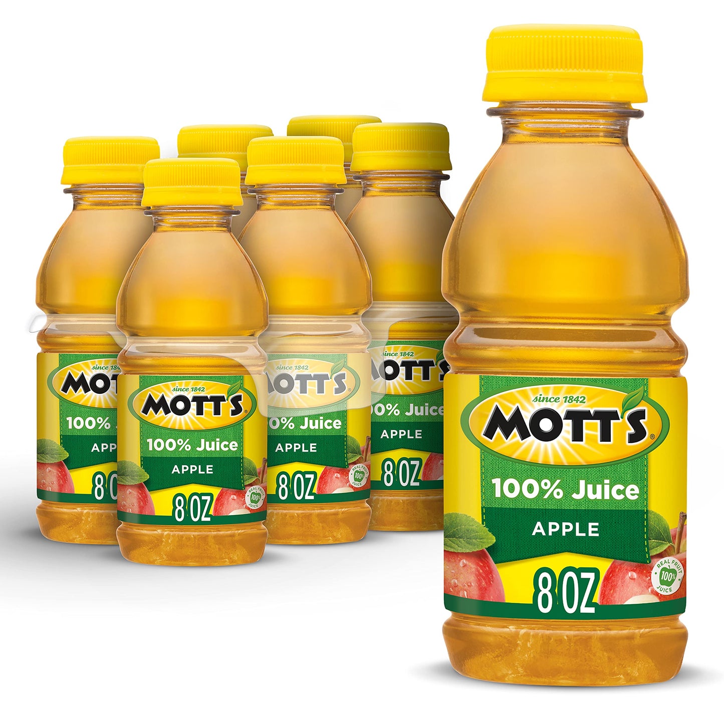 Mott's 100% Original Apple Juice, 8 Fl Oz Bottles, 24 Count (4 Packs Of 6), 2 Servings Of Fruit, 100% Fruit Juice, Gluten-free, Caffeine-free, Kosher, Contains No Artificial Colors Or Sweeteners