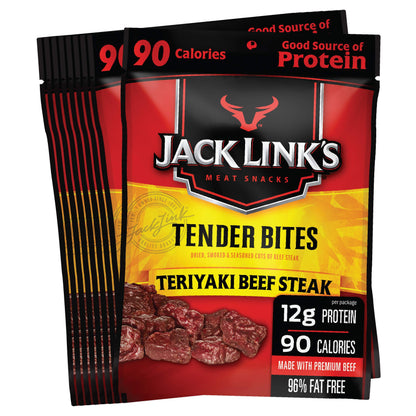 Jack Link's Beef Jerky 5 Count Multipack, Original, 5, 0.625 oz. Bags - Flavorful Meat Snack for Lunches, Ready to Eat - 7g of Protein, Made with 100% Beef - No Added MSG** or Nitrates/Nitrites