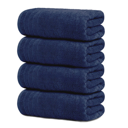 Tens Towels Large Bath Towels, 100% Cotton, 30 x 60 Inches Extra Large Bath Towels, Lighter Weight, Quicker to Dry, Super Absorbent, Perfect Bathroom Towels (Pack of 4)