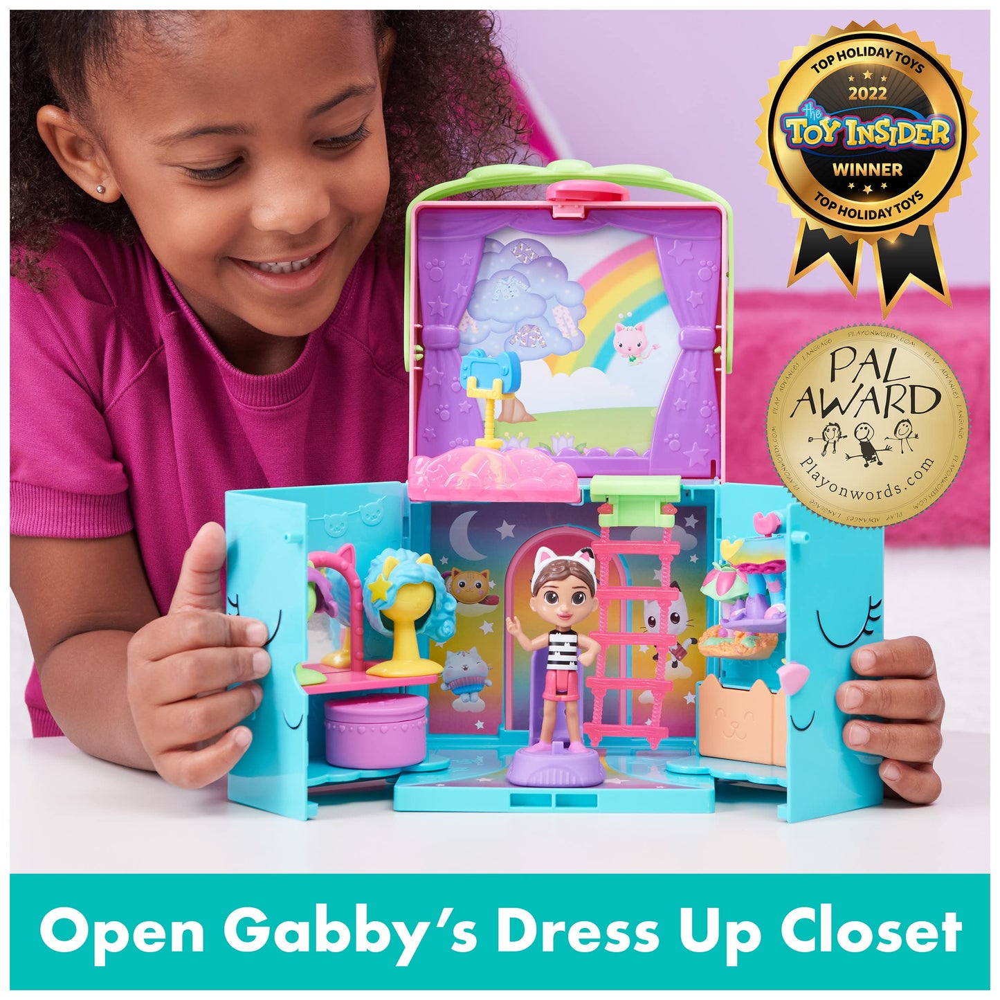 Gabby's Dollhouse Celebration Party Bus, Transforming Playset with Gabby & DJ Catnip Toy Figures & Dollhouse Accessories, Kids Toys for Ages 3 and Up