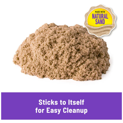 Kinetic Sand, 11lb (5kg) Natural Brown Bulk Play Sand for Arts and Crafts, Sandbox, Moldable Sensory Toys for Kids Ages 3+