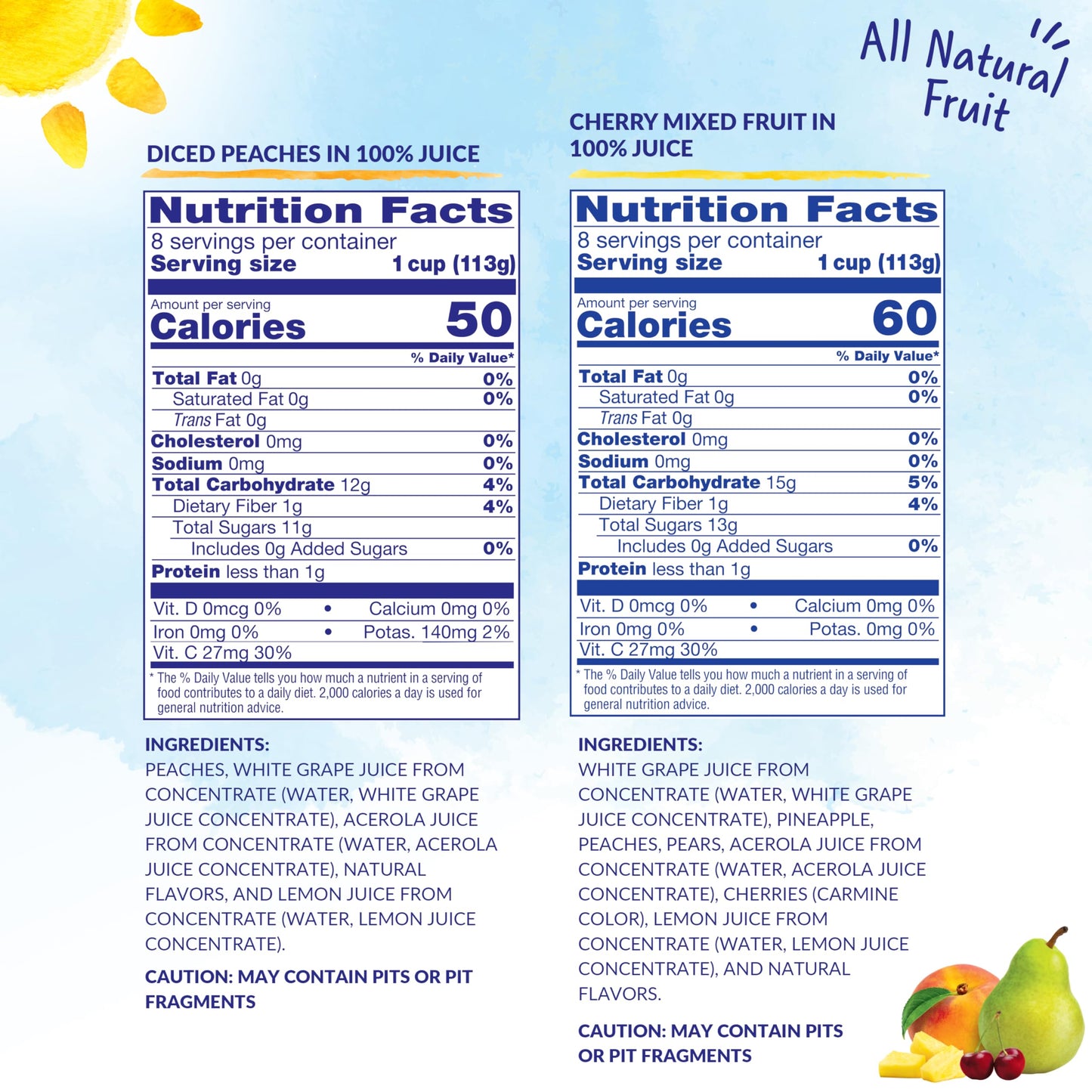 Dole Fruit Bowls Diced Peaches in 100% Juice Snacks, 4oz 12 Total Cups, Gluten & Dairy Free, Bulk Lunch Snacks for Kids & Adults