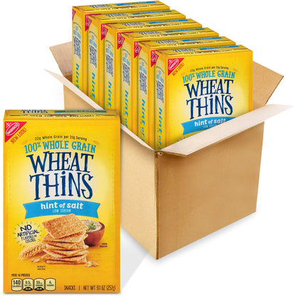 Wheat Thins Original Whole Grain Wheat Crackers, Party Size, 20 oz Box