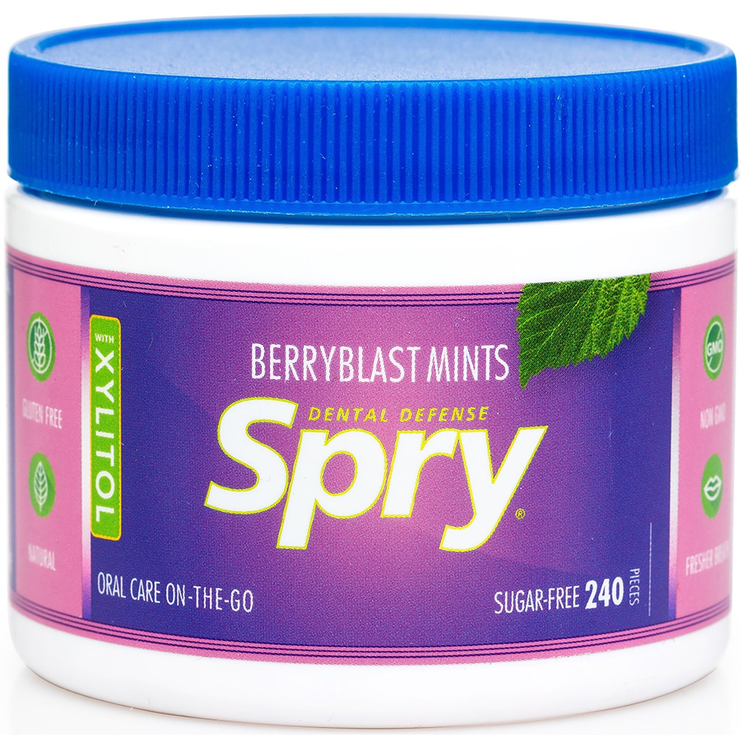 Spry Xylitol Peppermint Sugar Free Candy - Breath Mints That Promote Oral Health, Dry Mouth Mints That Increase Saliva Production, Stop Bad Breath, 240 Count (Pack of 1)