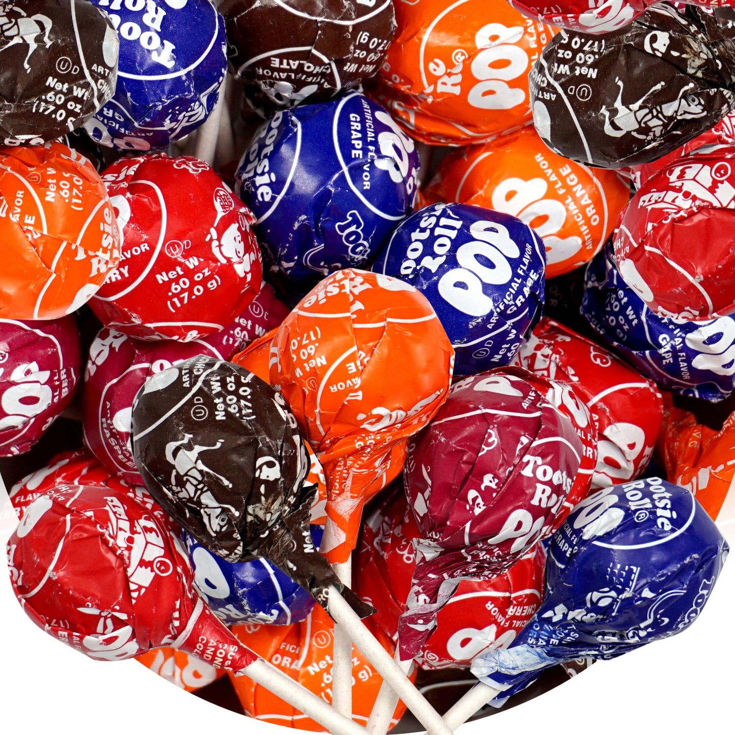 Tootsie Roll Pops with Chocolate Tootsie Roll Center, 1lb Bulk Bag (Approx 22 Count), Original Assorted Fruit Flavors, The Hampton Popcorn & Candy Company