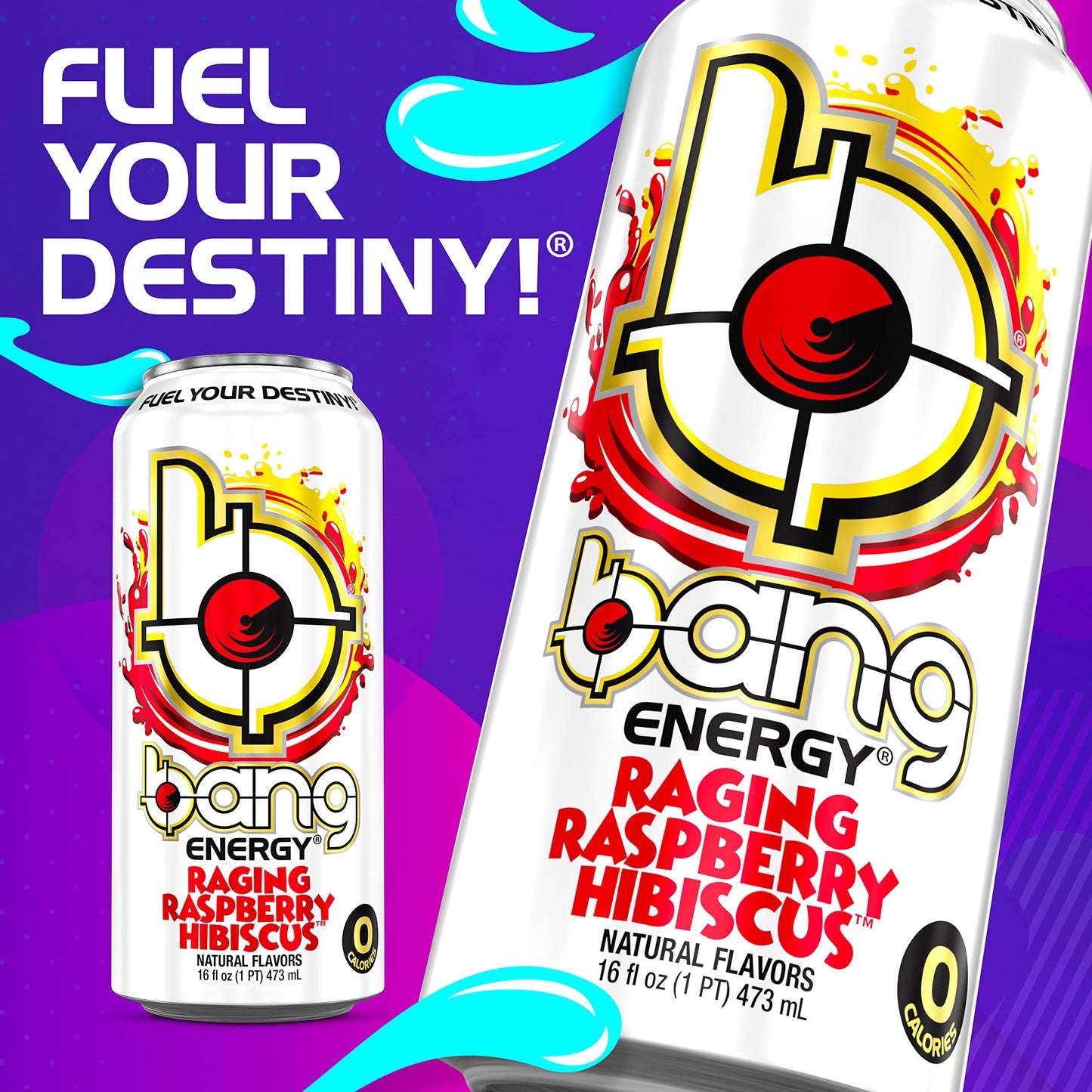 Bang Energy Bangster Berry, Sugar-Free Energy Drink, 16-Ounce (Pack of 12)