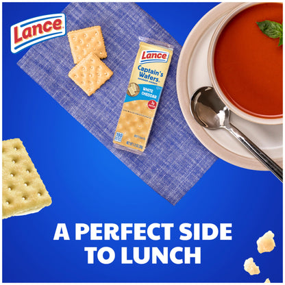 Lance Sandwich Crackers, Captain's Wafer Grilled Cheese, 10 Individual Packs, 6 Sandwiches Each