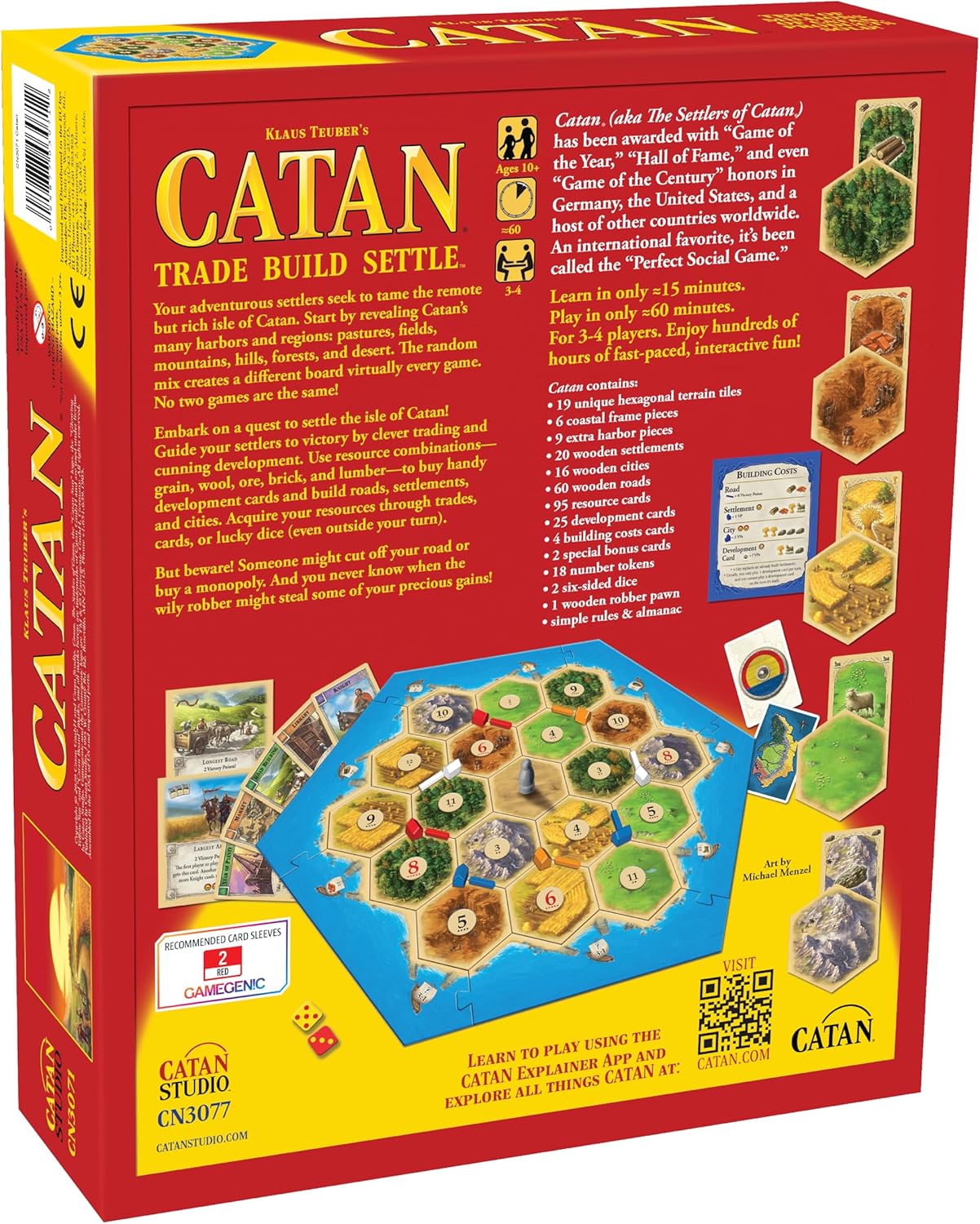 CATAN Board Game - Embark on a Journey of Discovery and Trade! Civilization Building Strategy Game, Family Game for Kids & Adults, Ages 10+, 3-4 Players, 60-90 Minute Playtime, Made by CATAN Studio