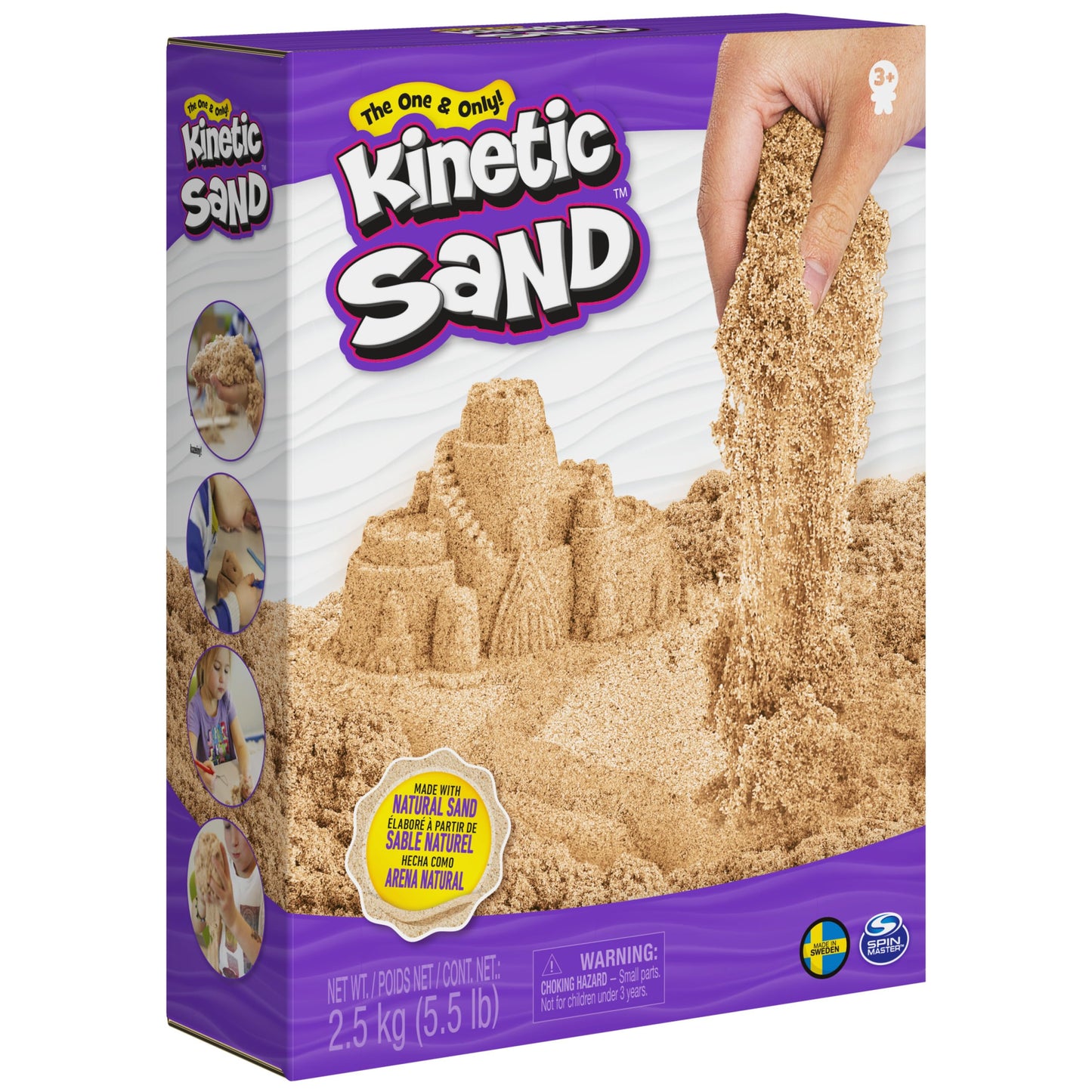 Kinetic Sand, 11lb (5kg) Natural Brown Bulk Play Sand for Arts and Crafts, Sandbox, Moldable Sensory Toys for Kids Ages 3+