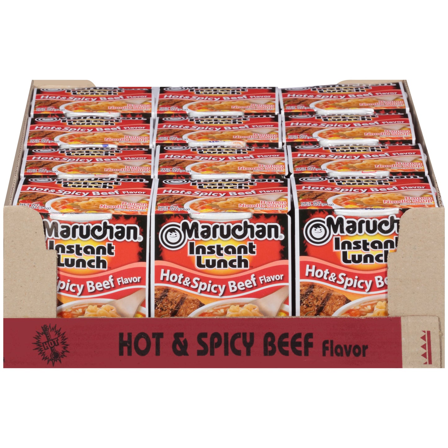 Maruchan Instant Lunch Beef, 2.25 Oz, Pack of 12