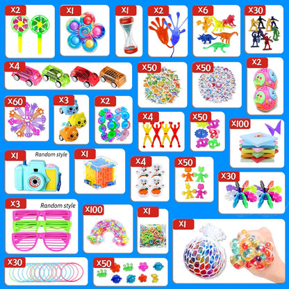 1000pcs Party Favors for Kids, Fidget Toys Pack, Stocking Stuffers, Birthday Toys, Prize Box, Treasure Box, Goodie Bag Stuffers,Carnival Prizes