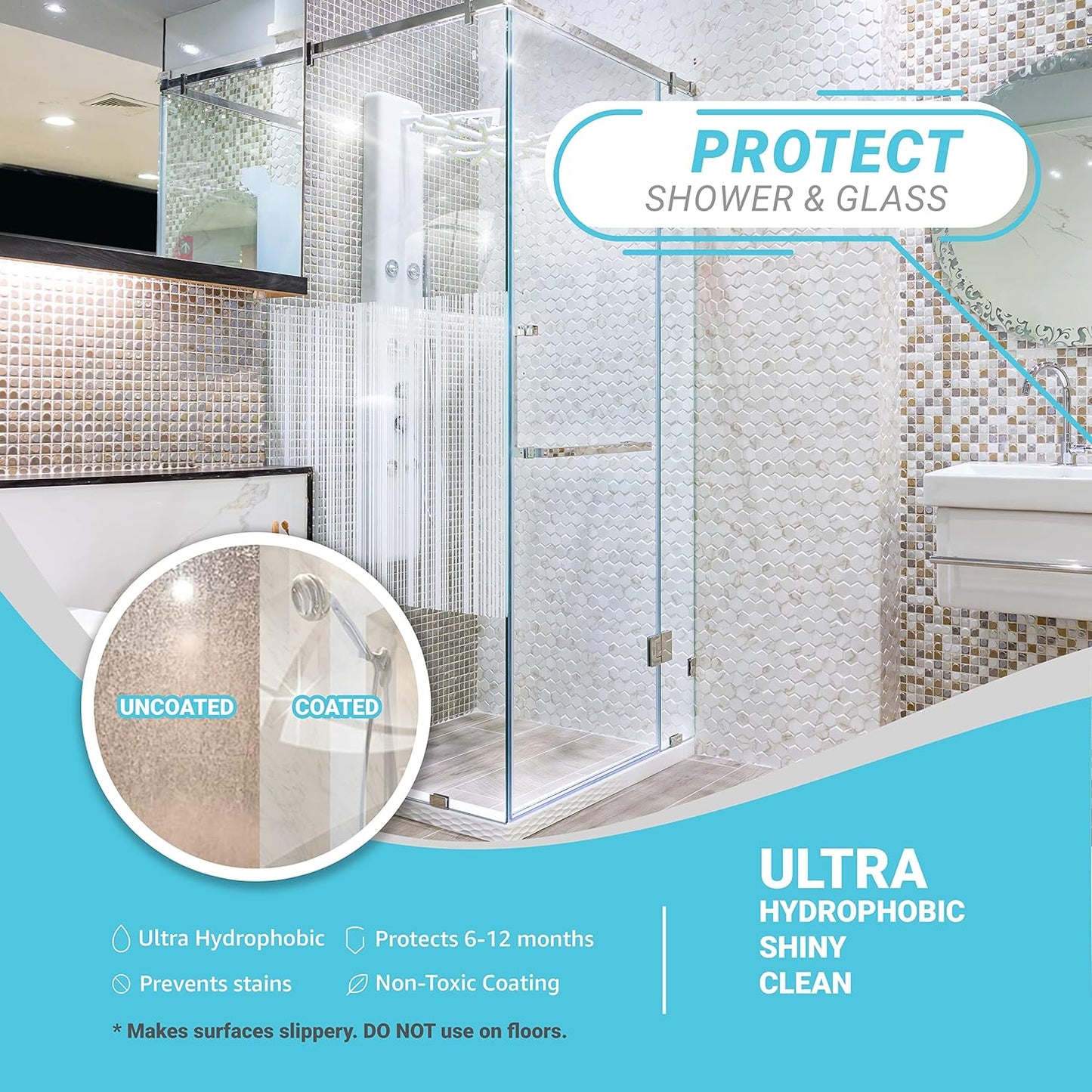 Lifeproof Ceramic Coating Spray Kit - Shine, Seal & Protect Kitchen & Bath Surfaces, Repels Stains & Grime