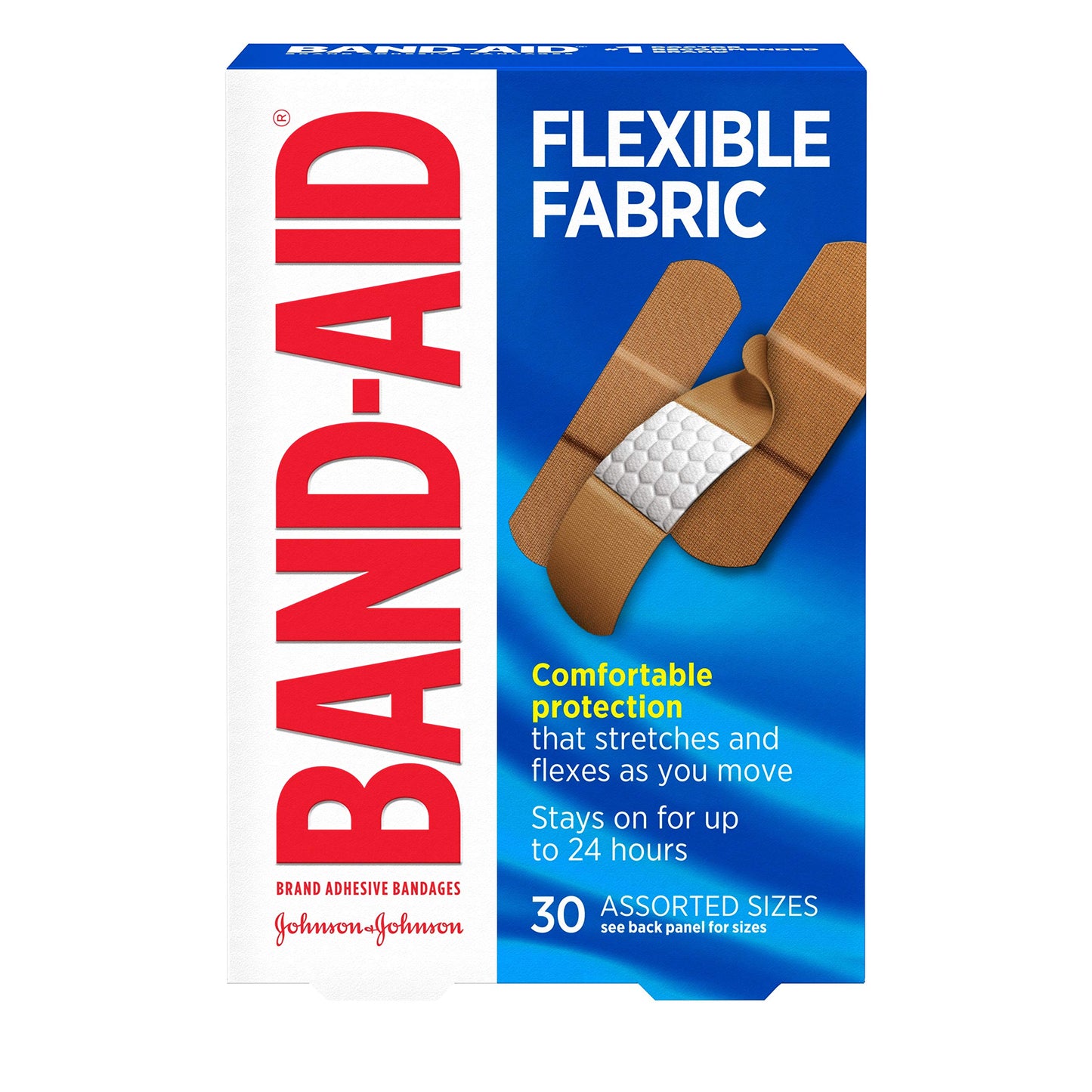 Band-Aid Brand Flexible Fabric Adhesive Bandages for Wound Care and First Aid, All One Size, 100 Count