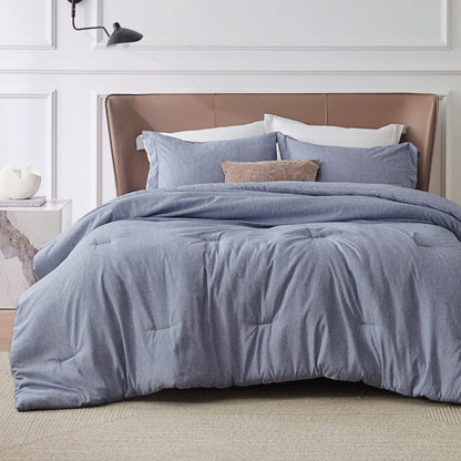 Bedsure Twin/Twin XL Comforter Set Dorm Bedding - Dark Grey Twin Bedding Set for College, Soft Cationic Dyed Bed Set for All Seasons, 2 Pieces, 1 Comforter (68"x88") and 1 Pillow Sham (20"x26"+2")